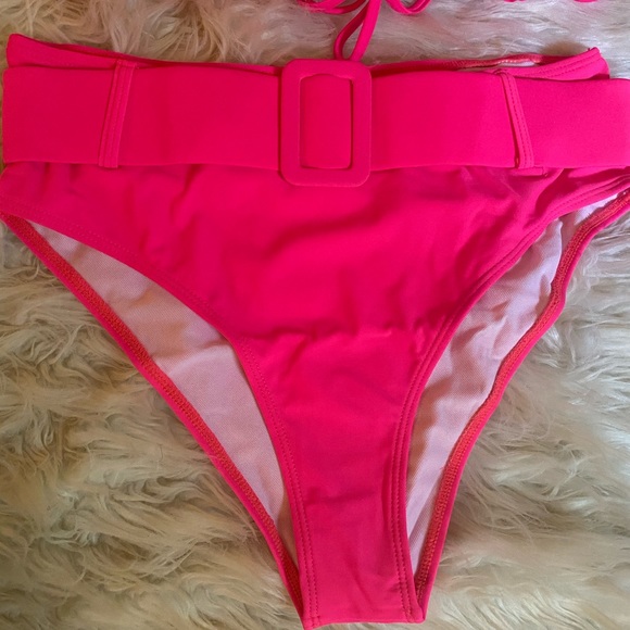 Two Piece Bright Pink Swim Suit - Picture 4 of 6